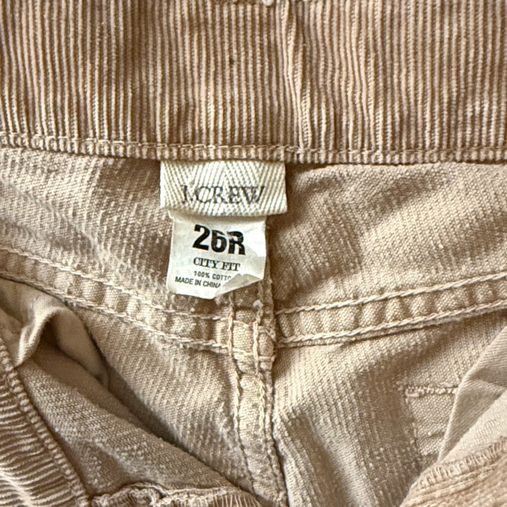 J. Crew Light Brown Corduroy Straight Leg Pants - Picture 4 of 5